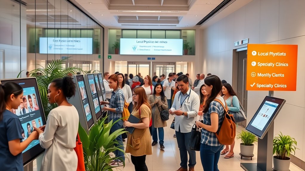 verify nearby healthcare facilities